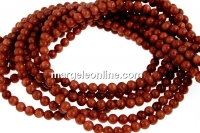 Brown goldstone, round, 3mm