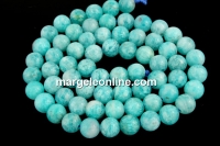 Peruvian amazonite, natural, round, 6mm