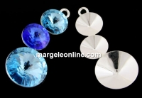 Earring set or pendant 925 silver, 3 rivoli - x1pair