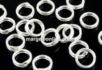 Jump rings, double, 925 silver, 4mm - x10