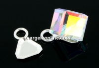 Pendant base, 925 silver, cube 8mm - x1piece