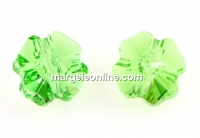 Swarovski, clover bead, peridot, 8mm - x2