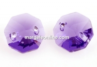 Swarovski, octagon link, tanzanite, 12mm - x2