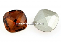 Swarovski, rivoli cabochon, smoked topaz, 12x12mm - x1