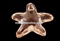 Swarovski, starfish pendant, silk, 16mm - x1