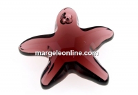 Swarovski, starfish pendant, burgundy, 16mm - x1