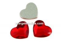 Swarovski, heart cabochon, light siam, 10mm - x1