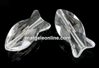 Swarovski, fish bead, crystal, 18mm - x1