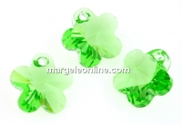 Swarovski, flower pendant, peridot, 12mm - x2