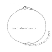 Bracelet for link, 925 silver, 15+4.5cm - x1