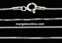 Box Chain, 925 silver, 45cm - x1