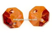 Swarovski, octagon link, crystal copper, 12mm - x2