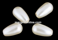 Swarovski drop pearls, cream pearl, 11.5x6mm - x2