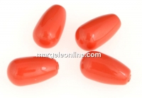 Perle Swarovski picatura, crystal coral, 11.5x6mm - x2