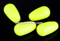 Swarovski drop pearls, neon yellow, 11.5x6mm - x2