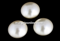 Swarovski, crystal pearl cabochon, cream, 6mm - x2