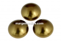 Swarovski, crystal pearl cabochon, antique brass, 8mm - x2