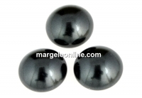 Swarovski, crystal pearl cabochon, black, 6mm - x2