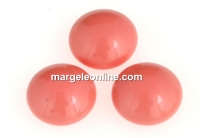 Swarovski, crystal pearl cabochon, pink coral, 6mm - x2