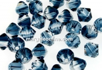 Swarovski, bicone bead, crystal montana blend, 4mm - x20