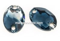 Swarovski, link, crystal-montana blend, 10x7mm - x1