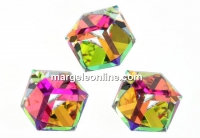 Swarovski, cube cabochon, vitrail medium, 8mm - x1