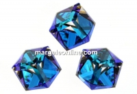 Swarovski, cube cabochon, bermuda blue, 8mm - x1