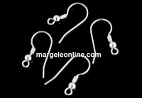 Earring findings, 925 silver, 19mm - x1pair