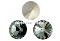 Swarovski, rivoli, black diamond, 12mm - x2