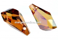 Swarovski, polygon drop pendant, crystal copper, 21mm - x1