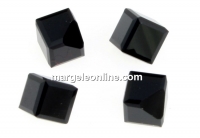 Swarovski, cube cabochon, jet, 4mm - x1