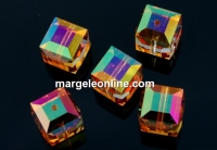 Swarovski, cube bead, astral pink, 8mm - x1