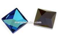 Swarovski, rivoli cabochon, bermuda blue, 10x10mm - x1