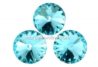 Swarovski, rivoli, light turquoise, 14mm - x1