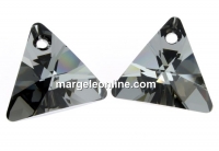 Swarovski, triangle pendant, silver night, 12mm - x1