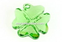 Swarovski, clover pendant, peridot, 19mm - x1