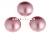 Swarovski, crystal pearl cabochon, powder rose, 6mm - x2