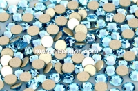 Swarovski, rhinestone ss12, aquamarine, 3mm - x20