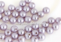 Swarovski one hole pearls, lavender, 4mm - x4