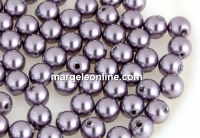 Swarovski one hole pearls, mauve, 4mm - x4