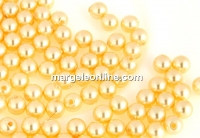 Swarovski one hole pearls, light gold, 4mm - x4