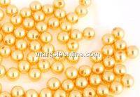 Swarovski one hole pearls, gold, 4mm - x4