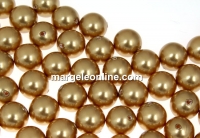 Swarovski one hole pearls, bright gold, 4mm - x4