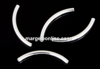 Tube, wavy, 925 silver, 19mm - x4