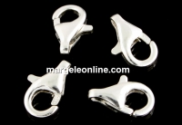 Clasp, classic, 925 silver, 13x9mm - x1