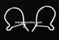 Earring findings, 925 silver, 18.5x10mm - x1pair