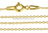 Chain, jump rings, oval, gold-plated 925 silver, 55cm - x1