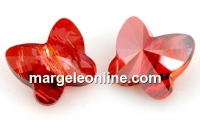 Swarovski, butterfly bead, red magma, 8mm - x2