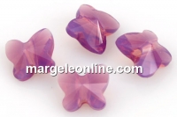 Swarovski, butterfly bead, cyclamen opal, 8mm - x2