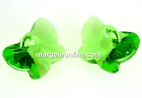 Swarovski, butterfly pendant, peridot, 18mm - x1